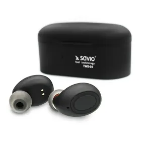 Bluetooth ausinės Savio TWS-04 Juoda Grafito