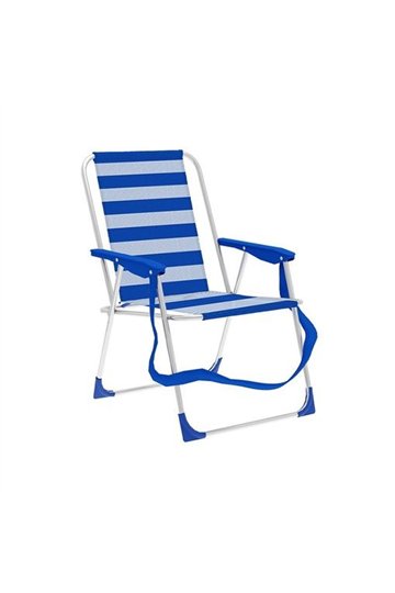 Folding Chair Marbueno Stripes Blue White 53 x 78 x 56 cm
