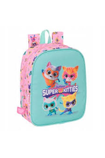Школьный рюкзак SuperKitties Розовый бирюзовый 22 x 27 x 10 cm
