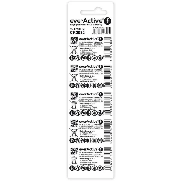 Батарейки EverActive CR2032 (5 штук)