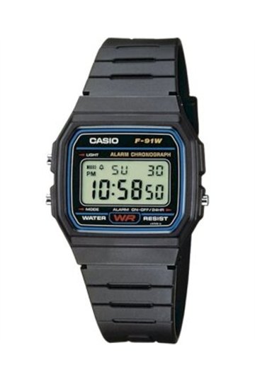 Vīriešu Pulkstenis Casio F-91W-1YEG Melns