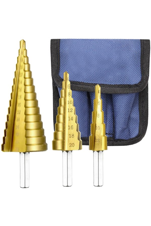 Set of conical drills - 3 pcs.