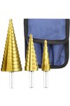 Set of conical drills - 3 pcs.