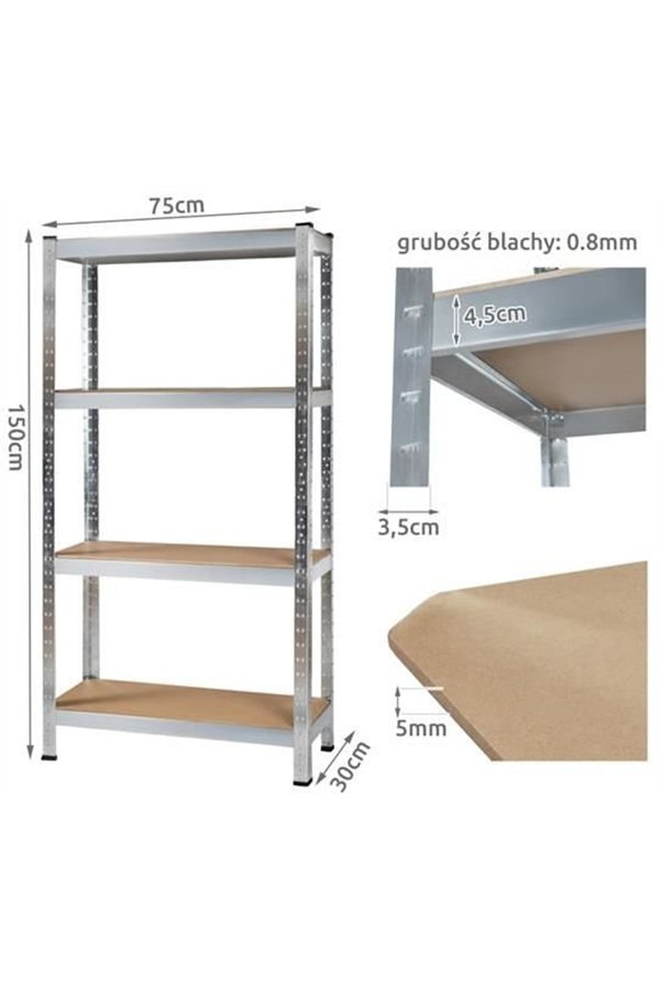 Warehouse rack 150x75x30