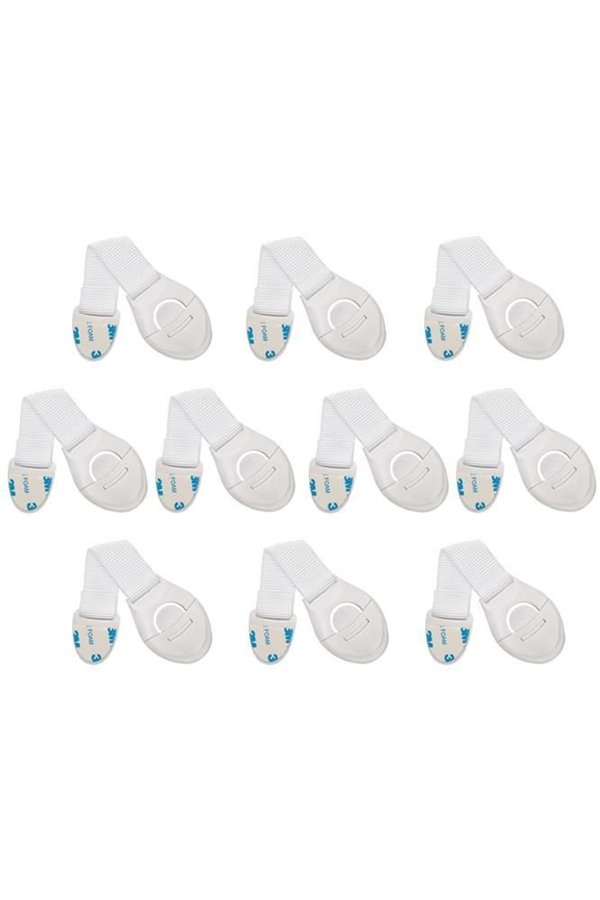 Security - lock for cabinets 10 pcs. white
