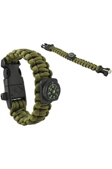 SURVIVAL Bracelet with Accessories - Green