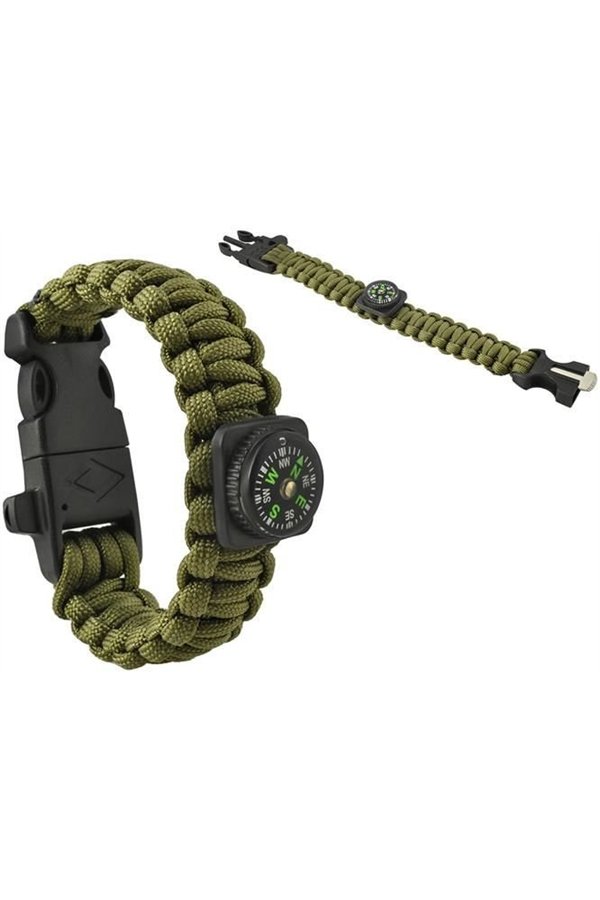 SURVIVAL Bracelet with Accessories - Green