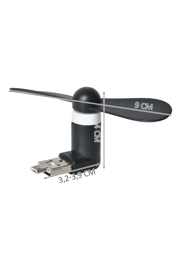 Micro USB fan black