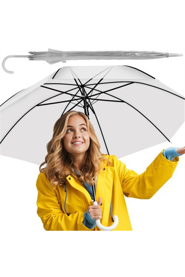Transparent white umbrella