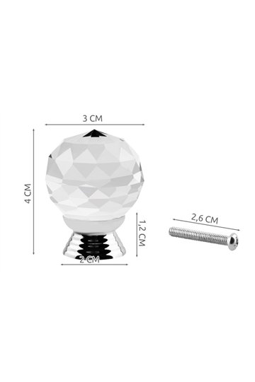 Хрустальная мебельная ручка