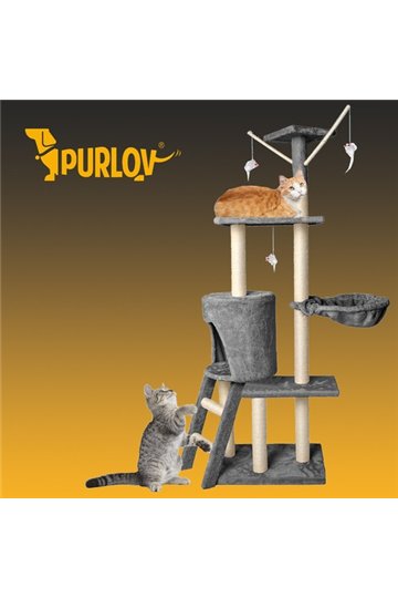 Cat tree 138cm gray