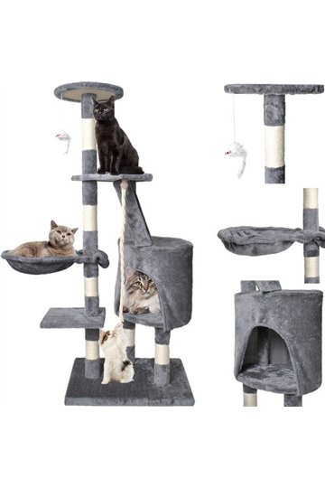 Cat tree 118cm gray