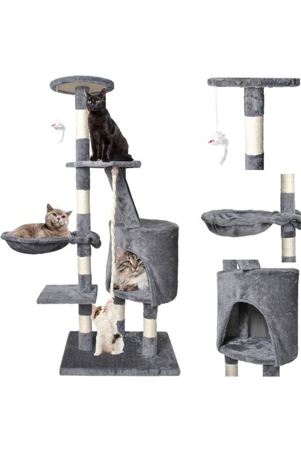 Cat tree 118cm gray