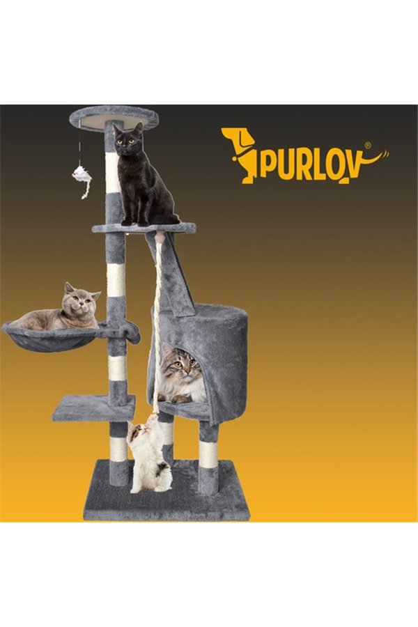 Katės medis 118 cm, pilkas