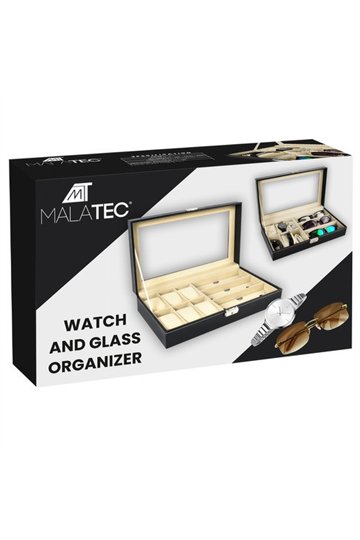 Watch and glasses organizer black