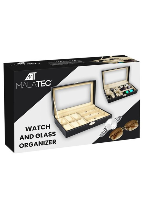 Watch and glasses organizer black