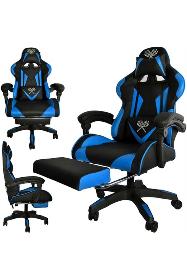 Gaming Chair - Black and Blue Dunmoon