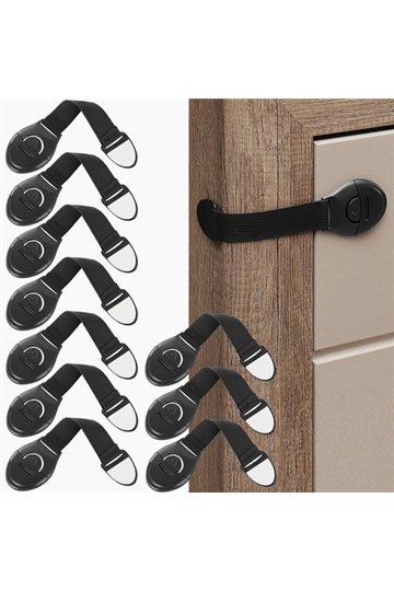 Apsauga - spyna spintelėms, 10 vnt. juodas