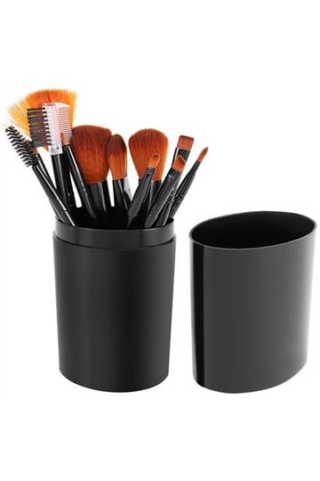 Makeup brushes 12 pcs black - set