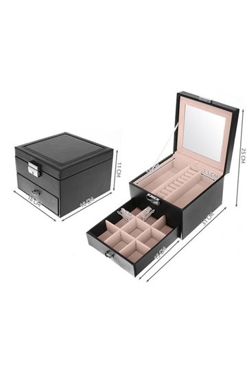 Papuošalų dėklas - juodas K8898 Beautylushh