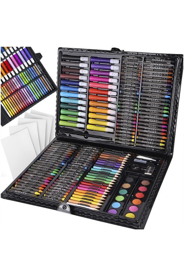 Painting set in a case 168 pcs black