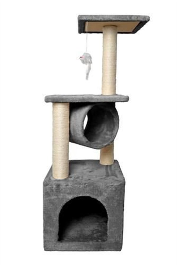 Cat tree 90 cm gray