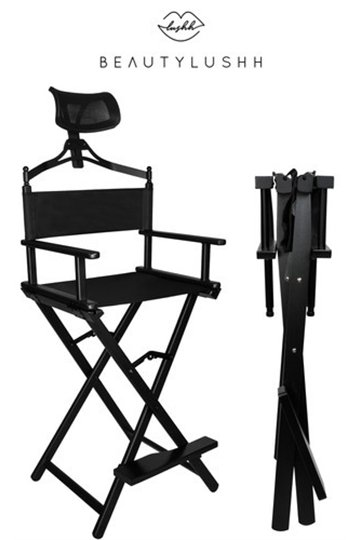 Aliuminio makiažo kėdė su galvos atrama