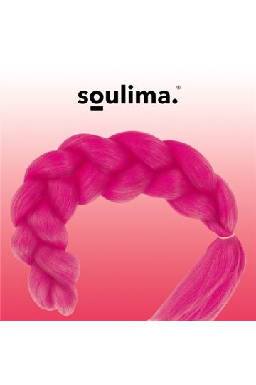 Synthetic hair braids - dark pink