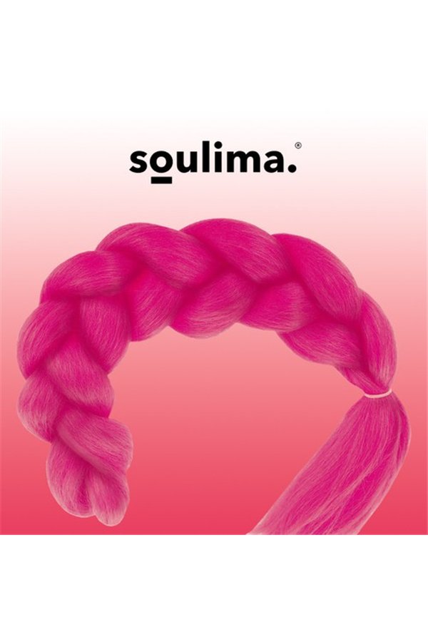 Sintētiskās matu bizes - tumši rozā