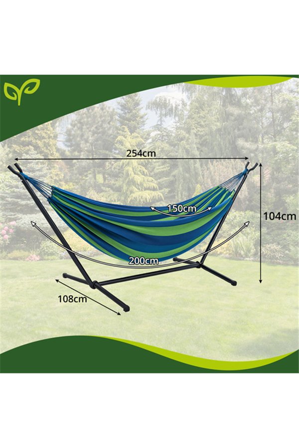 Garden hammock 200x150cm with frame