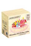 Wooden birthday cake