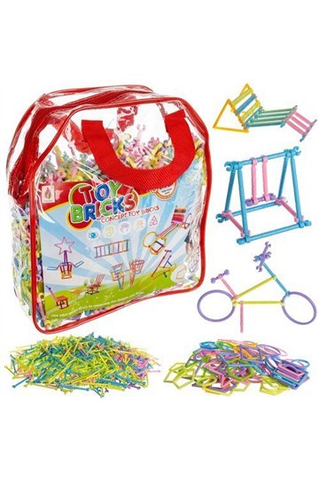 Blocks - straws - construction figures - 1000 pcs