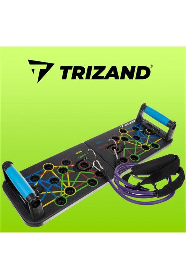 Push-up board/grip with ropes