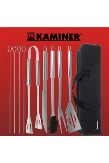 Barbecue tools - set of 9 accessories + case