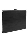 Folding garden table black 180cm