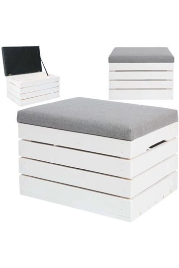 Wooden pouffe - chest