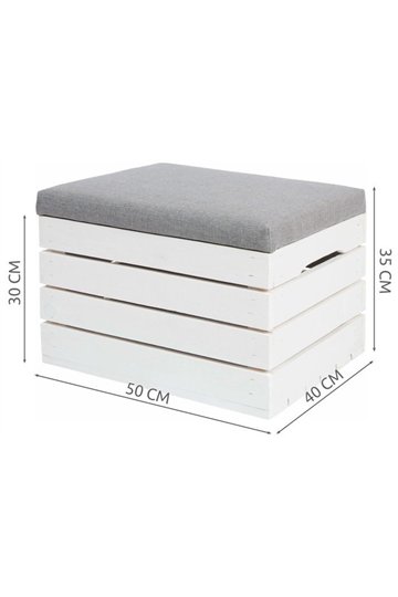 Wooden pouffe - chest