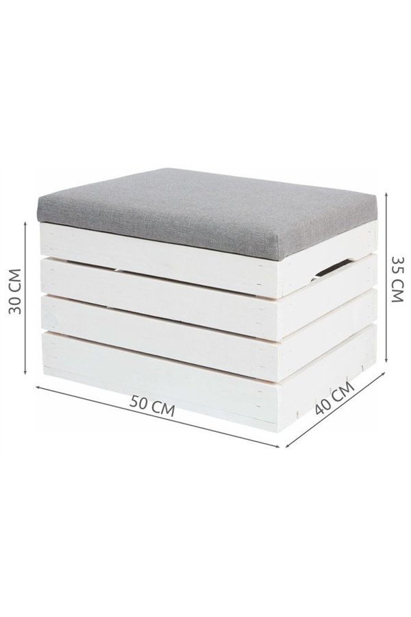 Wooden pouffe - chest