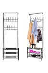 Clothes hanger - stand with shoe shelf 15744