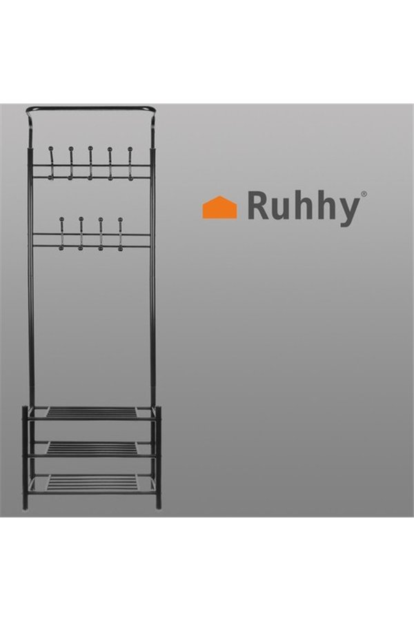 Clothes hanger - stand with shoe shelf 15744