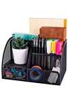 Desk organizer - 6 compartments - black