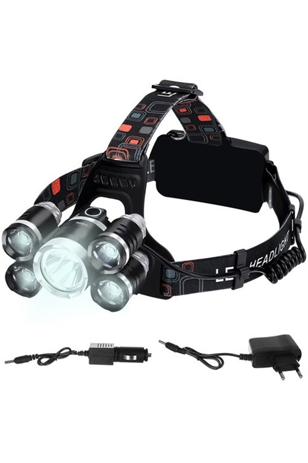 Headlamp 5 x LED T6 CREE