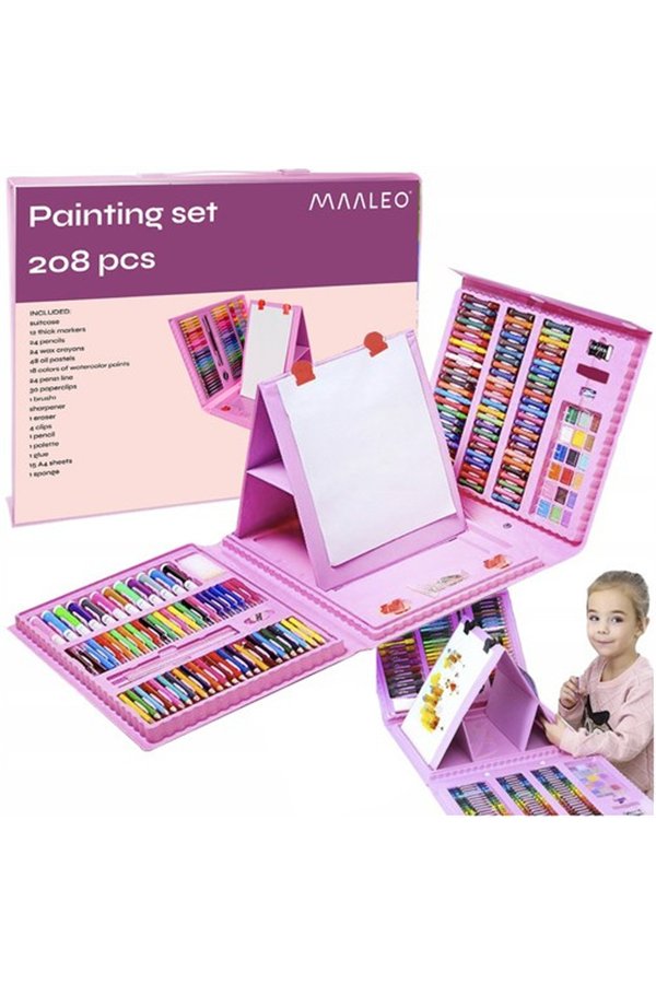 Painting set 208 pcs in a case