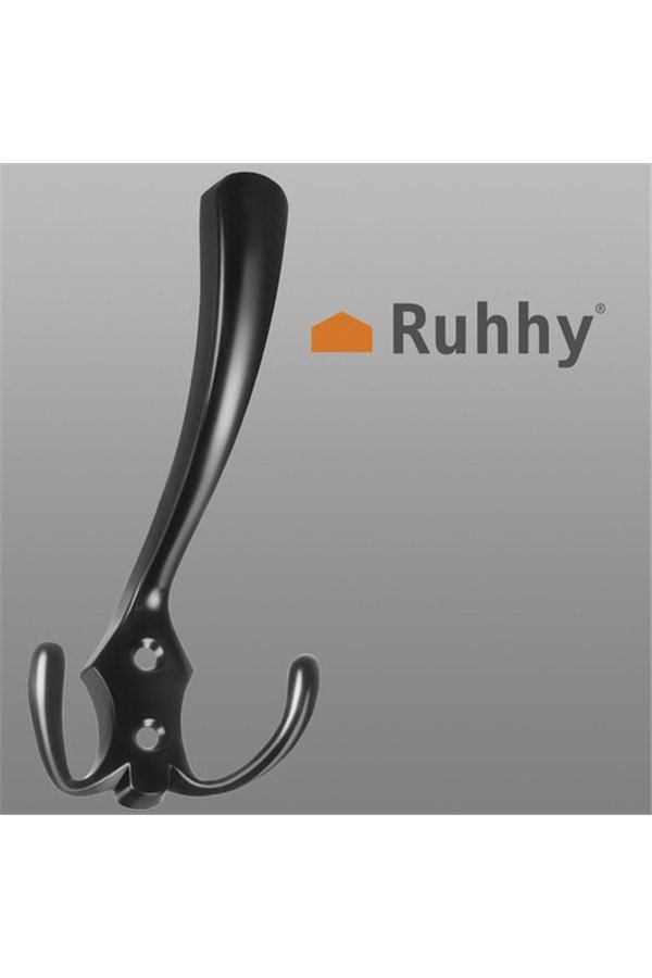 Black wall hanger - set of 5
