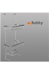 Hanging shower shelf - silver