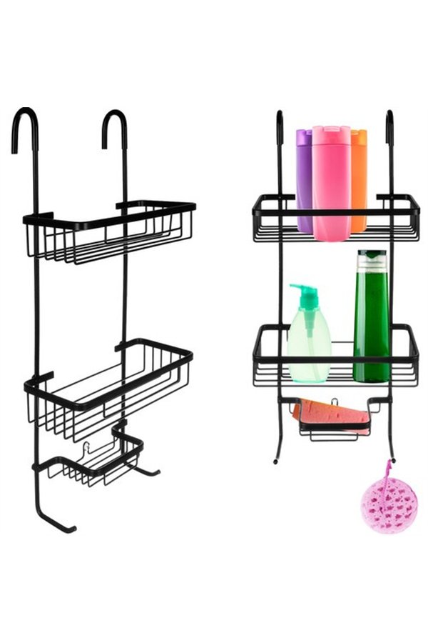 Hanging shower shelf - black
