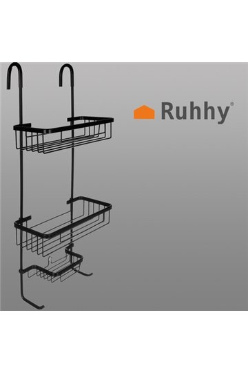 Hanging shower shelf - black