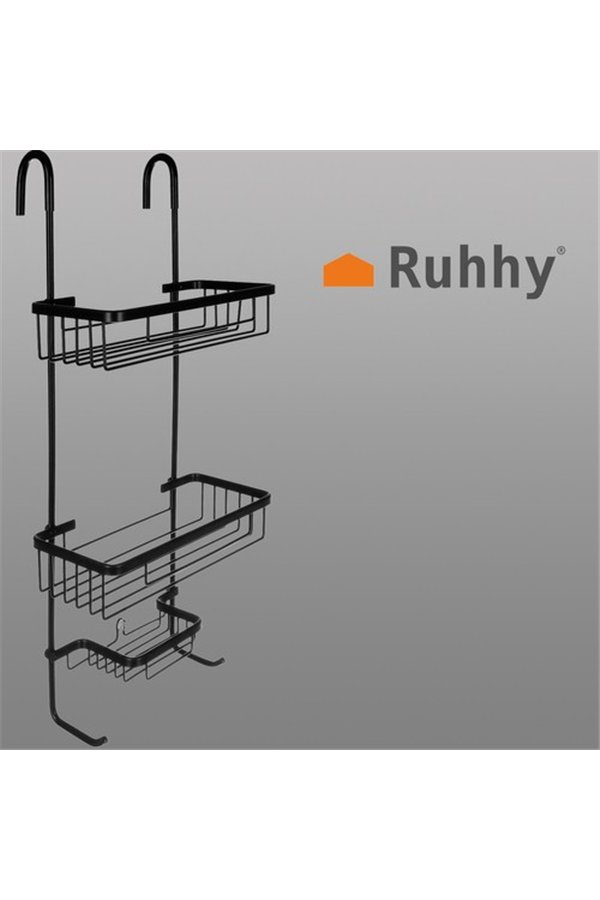 Hanging shower shelf - black