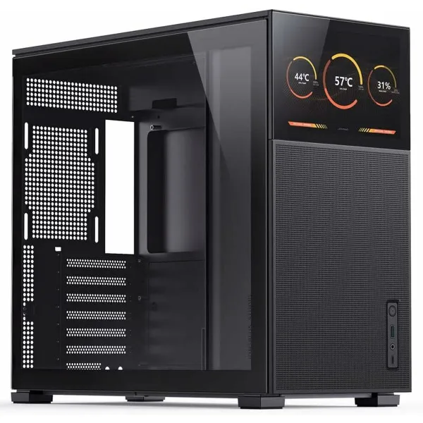 ATX semi-tornikotelo Jonsbo D41 MESH BLACK SC Musta LCD-näyttö
