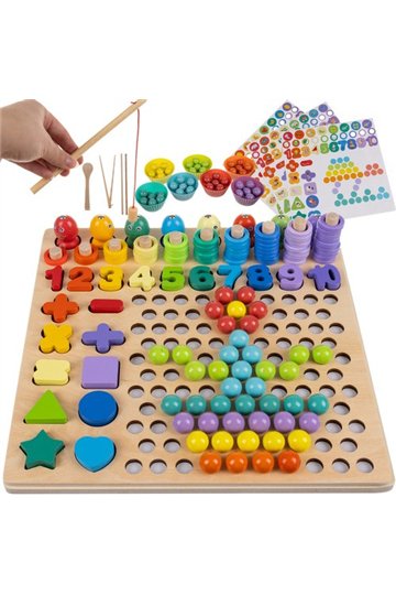 Wooden puzzle - beads DU17252
